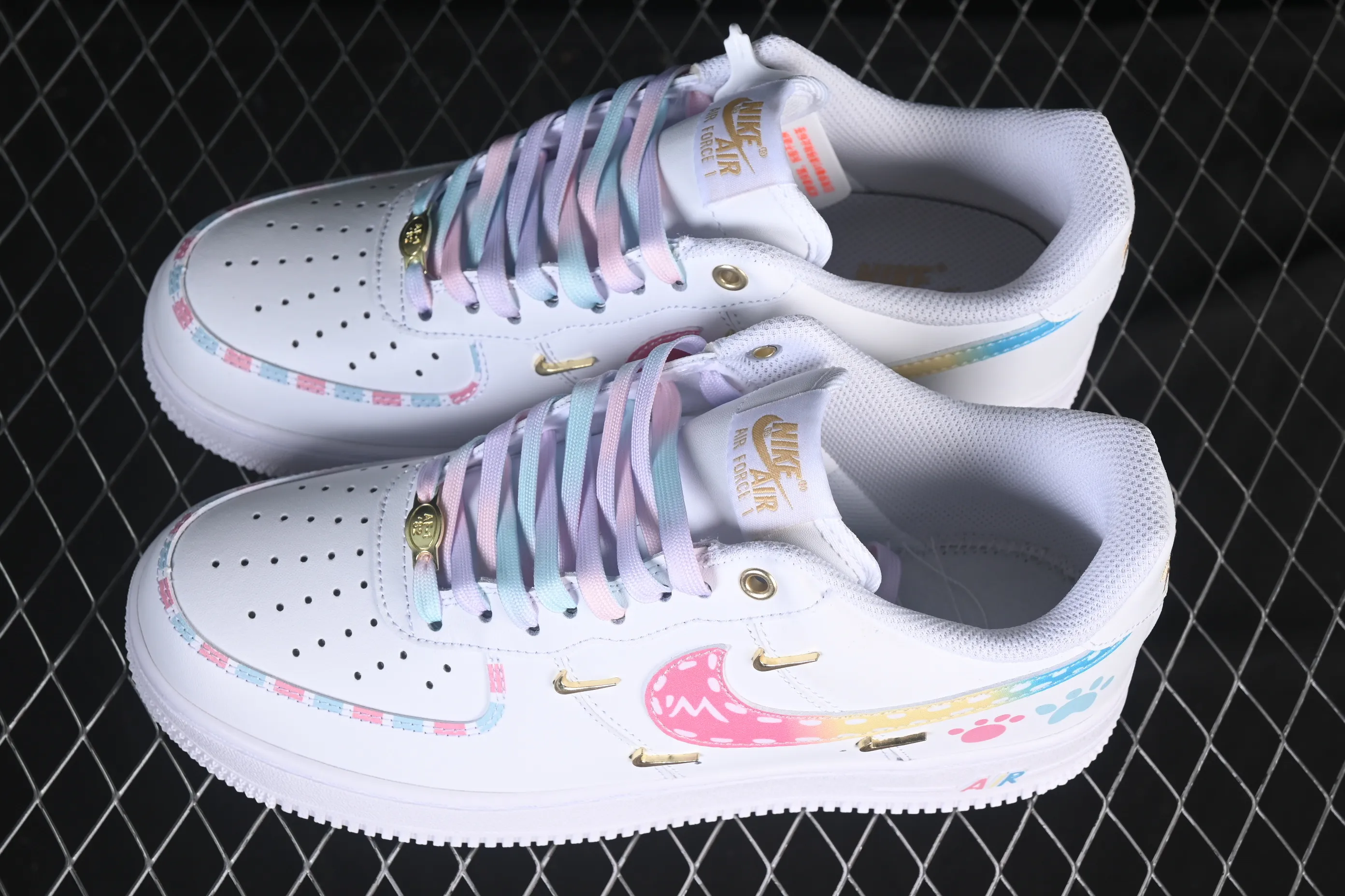 All categories Nk Air Force 1 Air Force series Nk Air Force 1 Low Air Force low top Nike Air Force 1'07 Low Four hook rainbow cake Air Force 1 low top casual sneakers ZH0316-115